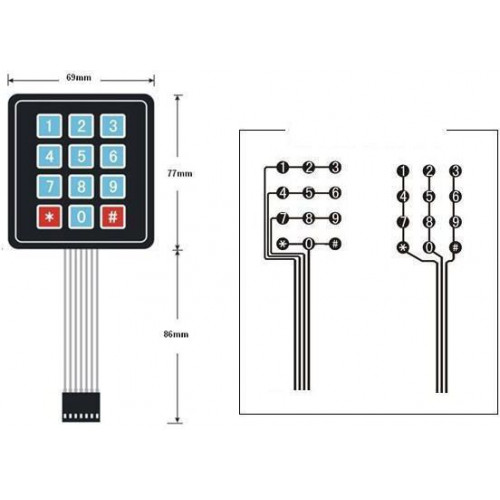 Teclado Matricial 3x4